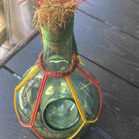 🍷Vintage Italian Blown Green Glass Wine Decanter 🍷 - Picture 5 of 14